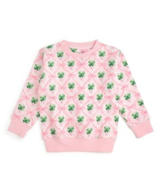 Girls' Coquette Clover St. Patrick's Day Sweatshirt - Baby, Little Kid