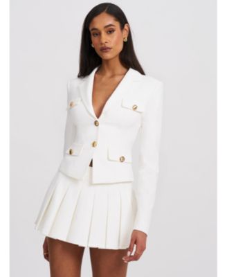  Oaklyn Crepe Pleated Mini Skort