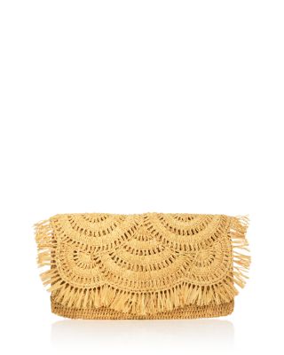 Giselle Small Raffia Clutch 
