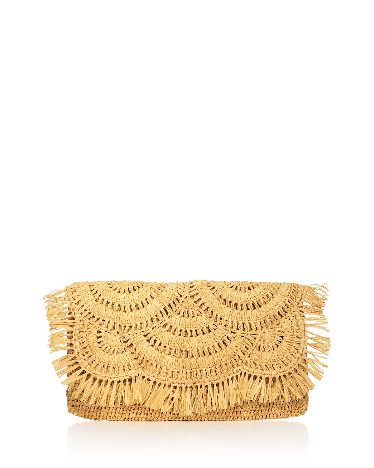 mar Y sol Giselle Small Raffia Clutch