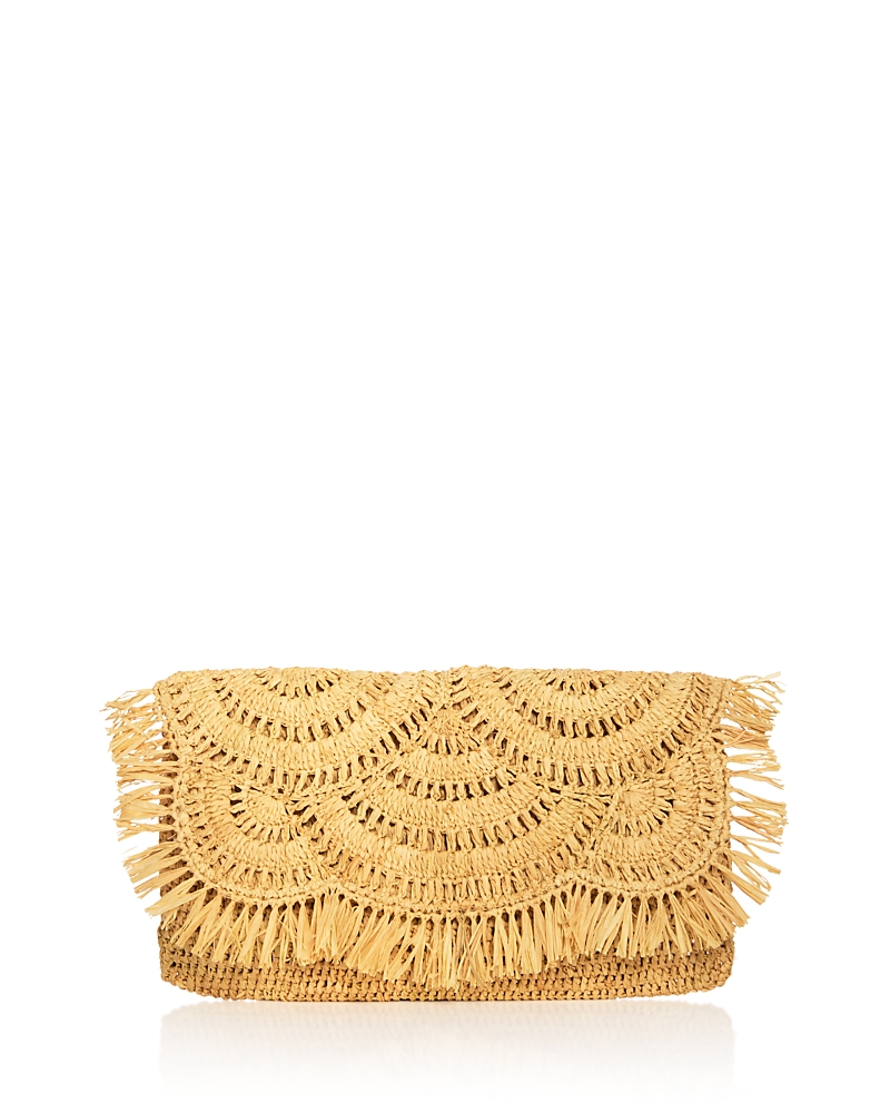 mar Y sol Giselle Small Raffia Clutch