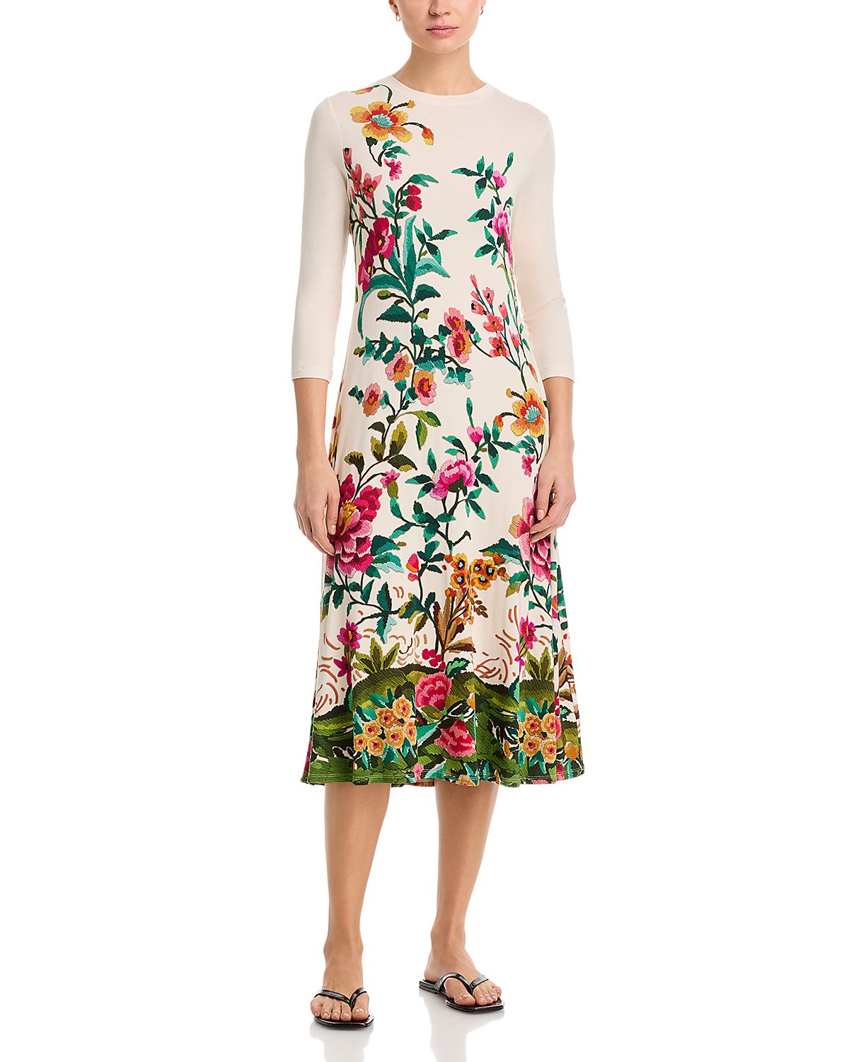 Johnny Was The Janie Favorite Three Quarter Sleeve Dress