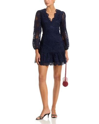 Scallop Lace Mini Dress -Exclusive