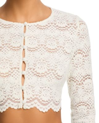 Crop Lace Cardigan Sweater - Exclusive 
