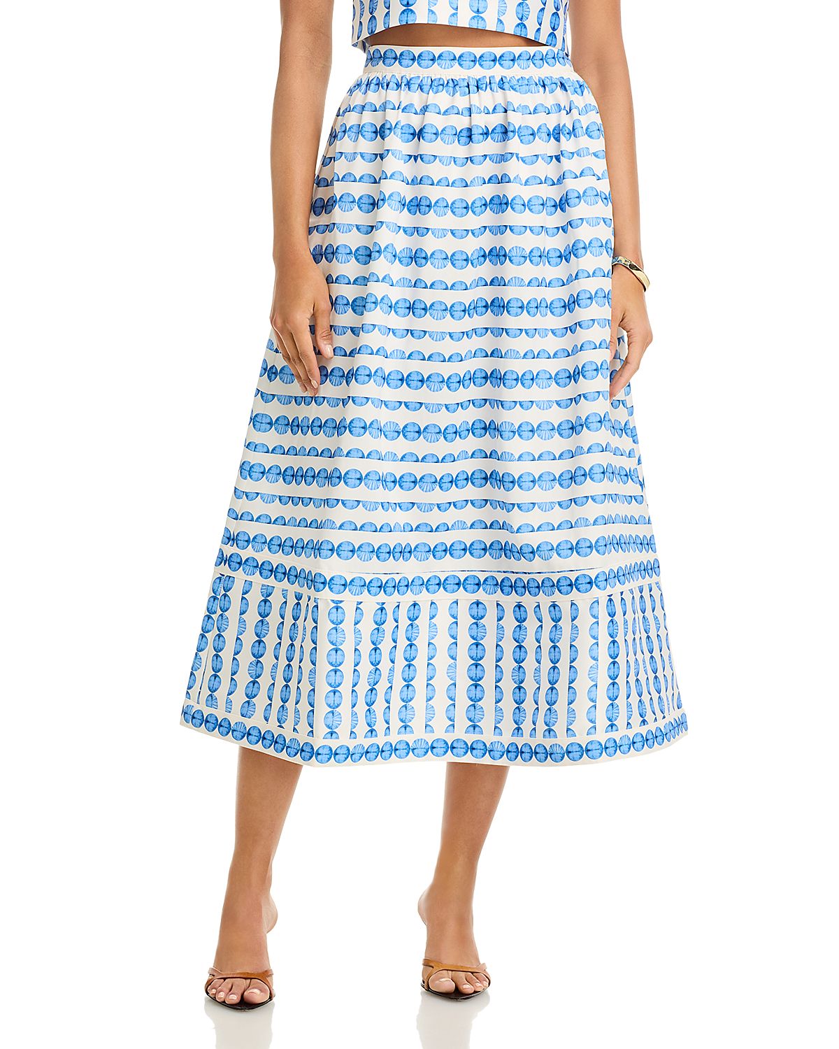 French Connection Structured Taffeta Midi Skirt