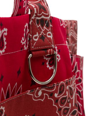 Sac Picnic Large Red Paisley Cotton Shoulder Bag