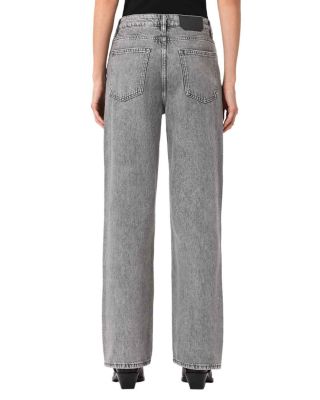 Brooklyn High Rise Straight Leg Jeans in Destroy Grey