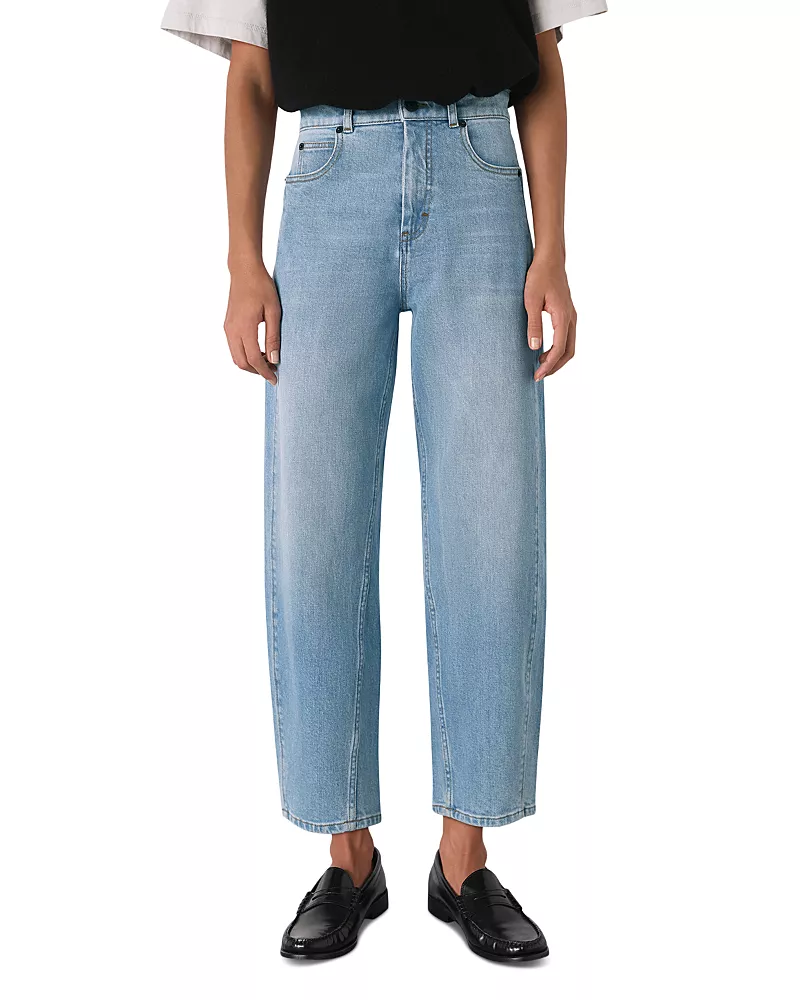 Whistles Stretch Barrel Leg Jeans in Light Blue