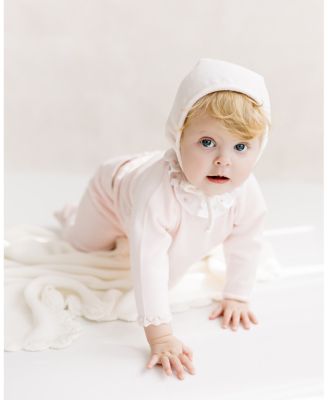 Girls' Rose Ruffle Collar Diamond Knit Set - Baby