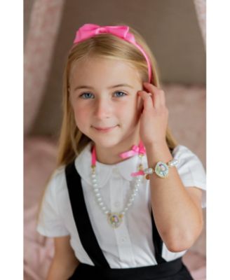 Girls' Eloise Bow Pearls Cameo Necklace - Little Kid, Big Kid