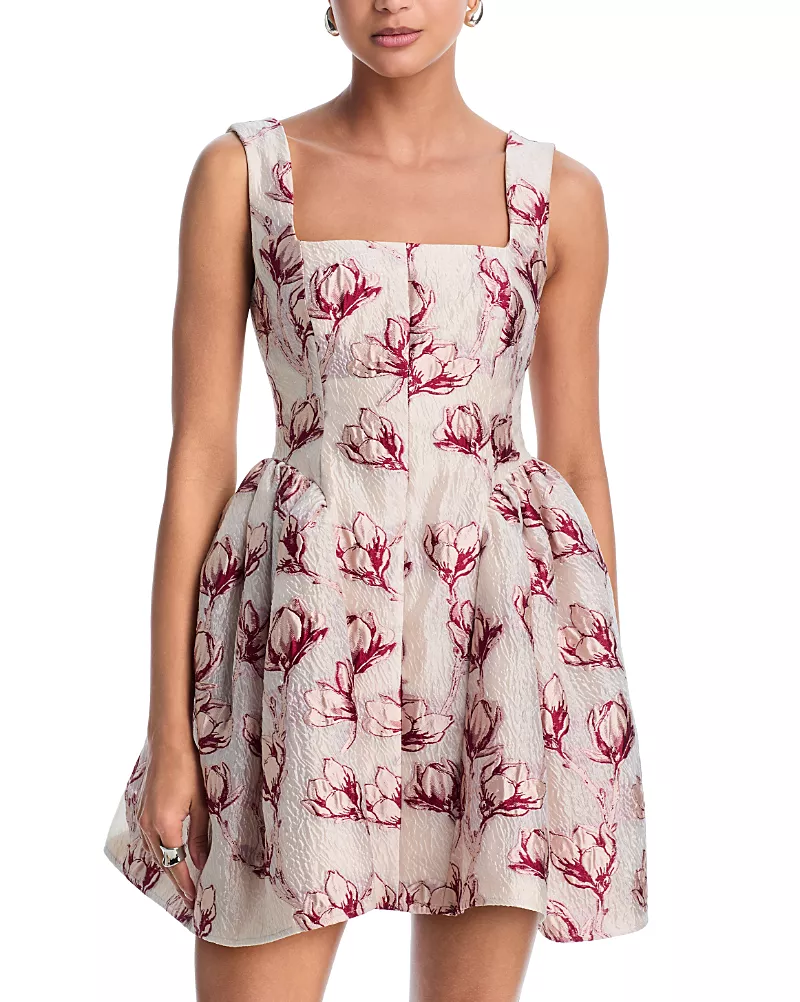 Milly Erin Sleeveless Floral Mini Dress