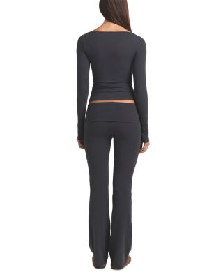 Cotton Jersey Foldover Pants