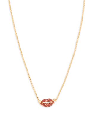 Lips Mini Necklace, 15"-17.5"