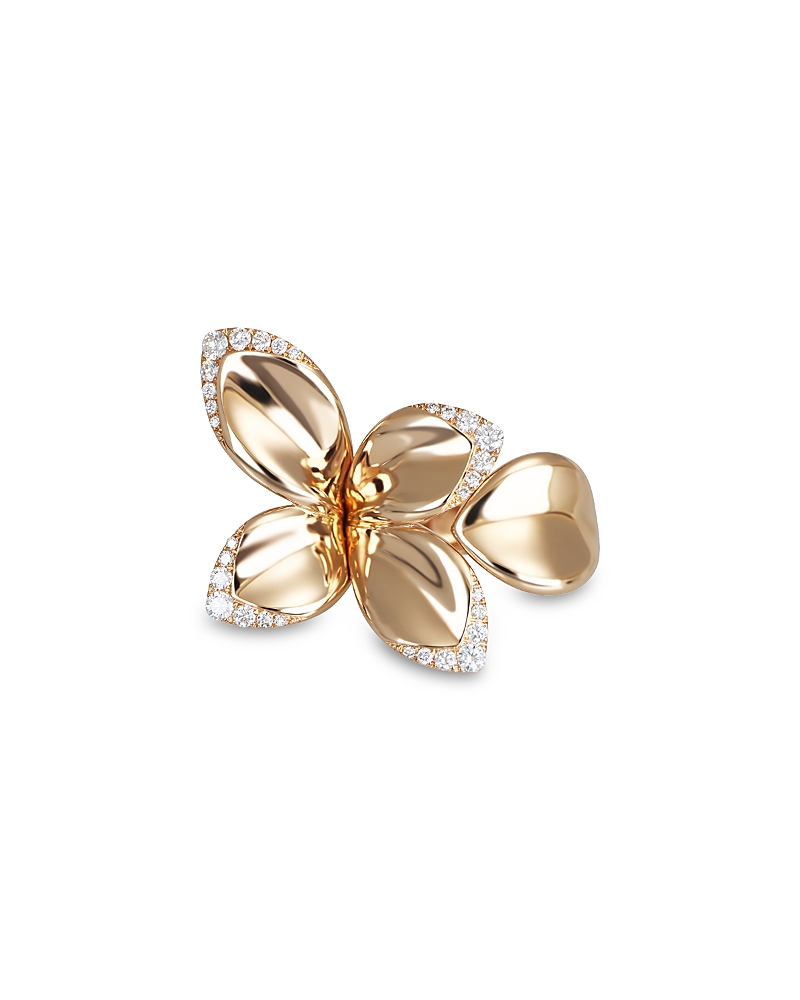 Pasquale Bruni 18K Rose Gold Giardini Segreti Diamond Flower Ring