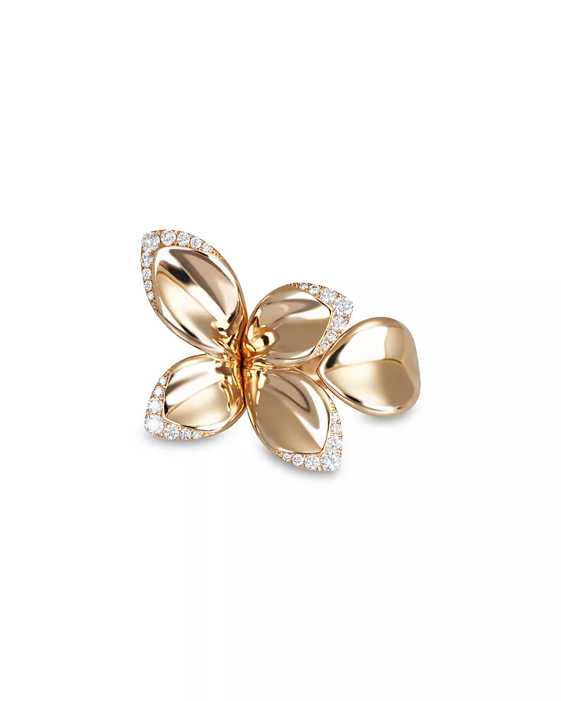 Pasquale Bruni 18K Rose Gold Giardini Segreti Diamond Flower Ring