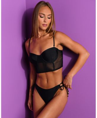 Solid Bandeau Midkini Top