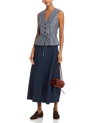 Paulette Stripe Poplin Vest