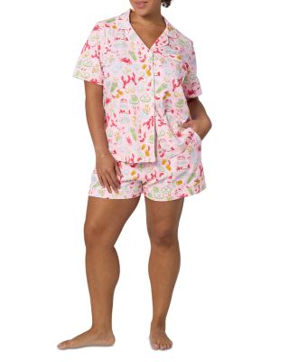French Quarter Short Sleeve Classic Shorty Stretch Jersey Pajama Set