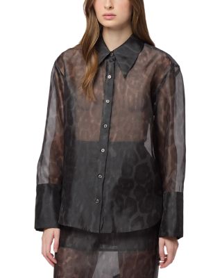 Tyra Organza Leopard Shirt