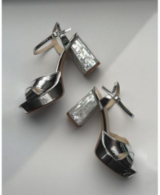  Women's Nova Ankle Strap Pearl Heel Sandal