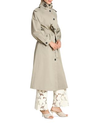 Funnel Neck Maxi Trench Jacket