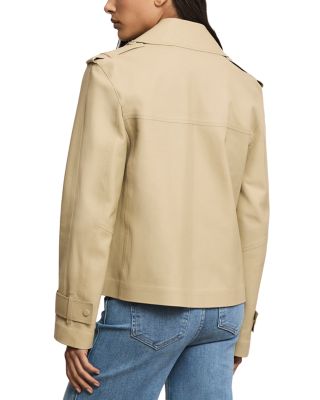 Heathcliff Cropped Leather Trench Coat