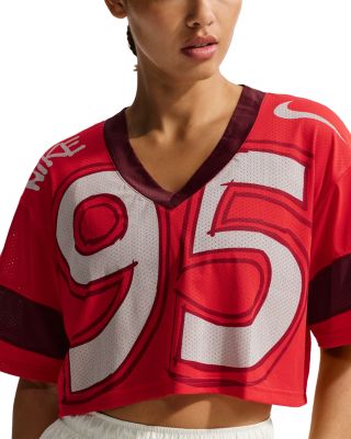 Oversized Cropped Jersey Top