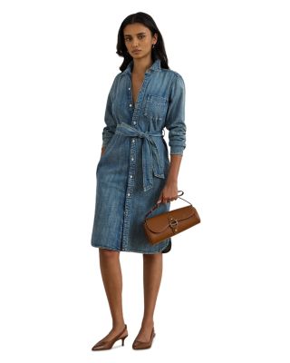Belted Denim Shirtdress