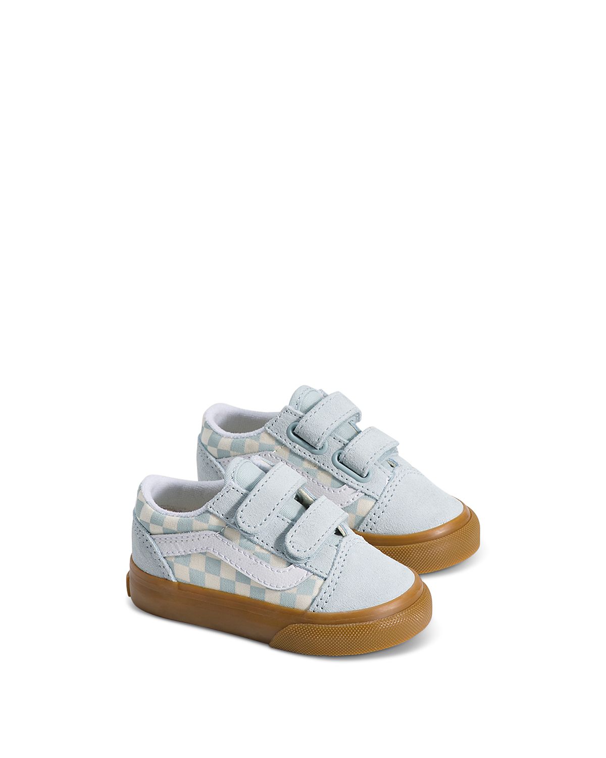 Vans Unisex Old Skool V Gum Check Dawn Sneakers - Toddler