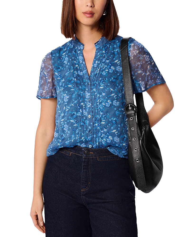 Whistles Ditsy Floral V Neck Blouse