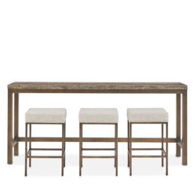 Brindle Console Table with Three Stools