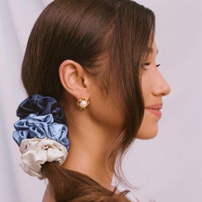 Pure Silk Large Scrunchies, Set of 3