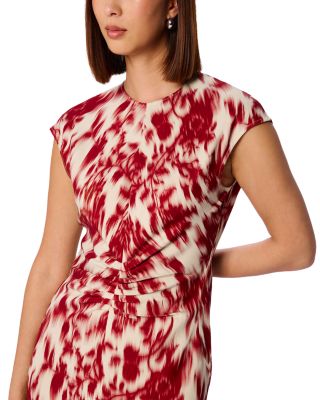 Blurred Floral Crepe Dress