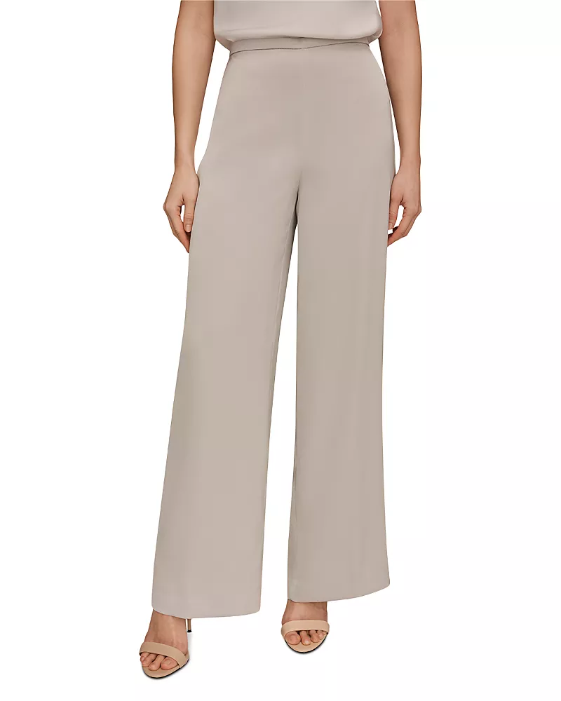 Donna Karan New York Mid Rise Wide Leg Pants