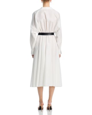 Oversized Boyfriend Shirt Flared Dress