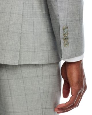 Classic Fit Shark Tonal Windowpane Suit