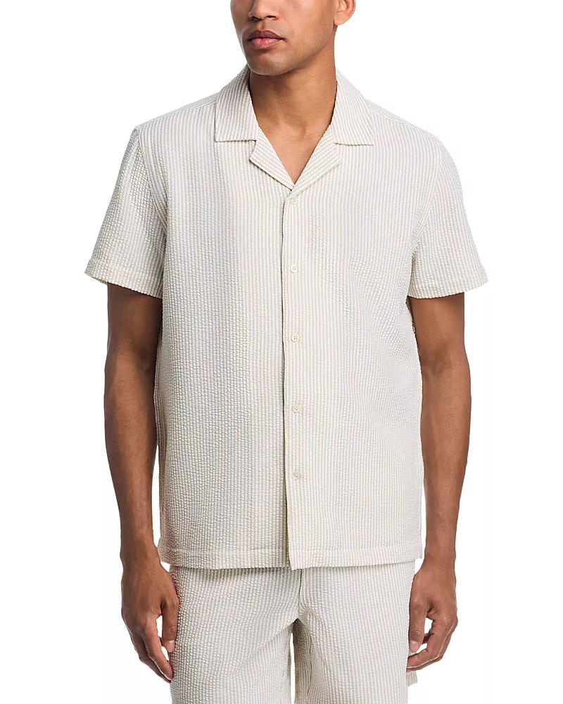 Rails Amalfi Khaki Seersucker Shirt