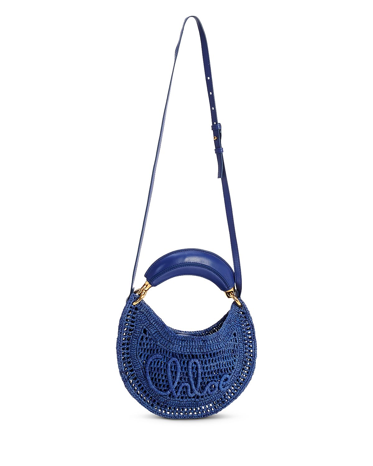 Chloe Summer Banana Mini Raffia Bag