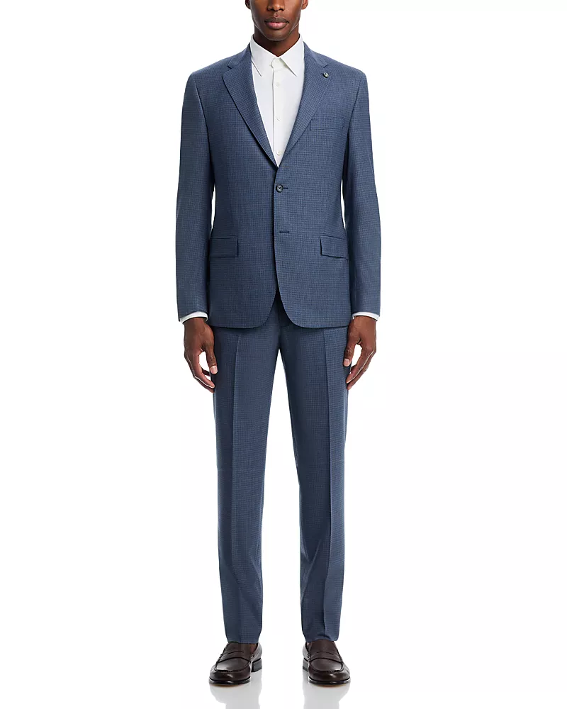 Hart Schaffner Marx Classic Fit Tonal Plaid Loro Piana Suit