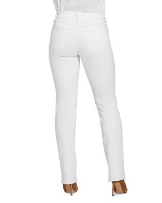 Marilyn High Rise Straight Jeans in Optic White