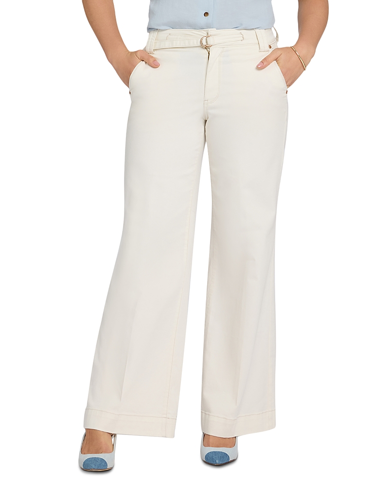 Nydj Mia High Rise Palazzo D Ring Jeans in Vintage White