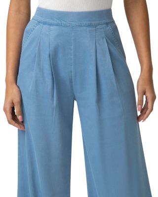 Fluid Denim Palazzo Pants