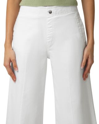 Fine Lines Denim Crop Wide Leg Pants