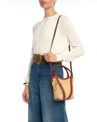 Small Spin Raffia Convertible Bag
