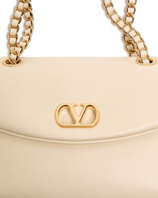 Medium VLogo Leather Shoulder Bag