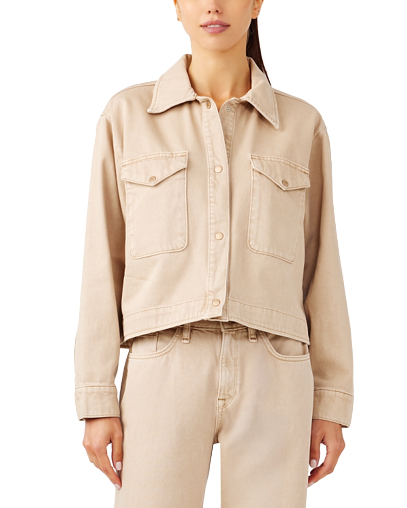 Triarchy Carla Cropped Jean Jacket in Coco Mousse