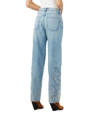 Birkin Mid Rise Straight Jeans in Moonwashed Ranchero Indigo