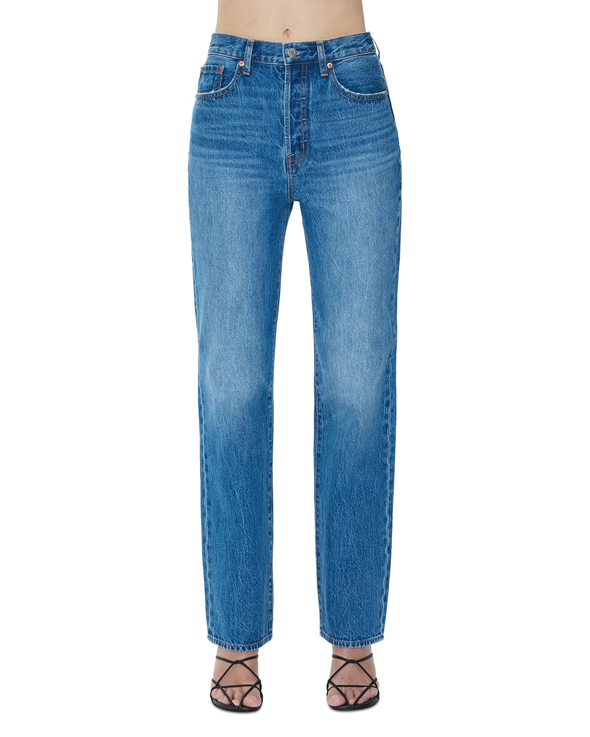 Cassie High Rise Straight Leg Jeans in Cameo Vintage