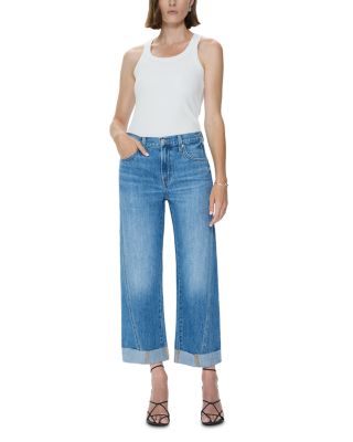 Kacey Mid Rise Cuffed Boyfriend Jeans in Laguna