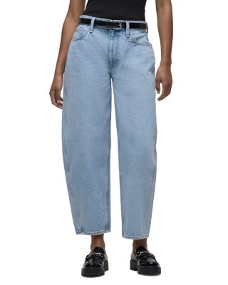 Courtney Mid Rise Baby Barrel Jeans in Wash Away